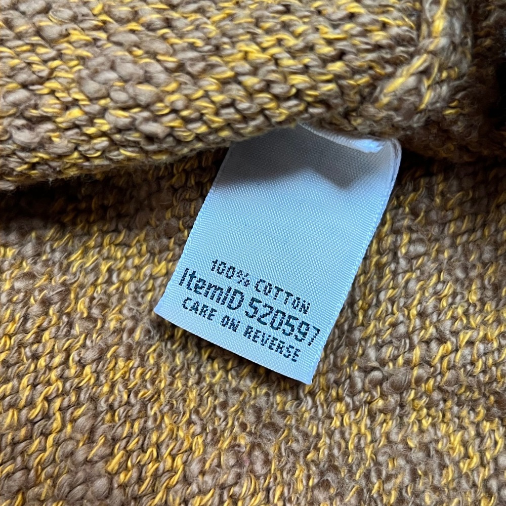 L.L.Bean Women's Sweater Small Brown Mustard Knit Crewneck Cozy Fall Pullover - Picture 7 of 8